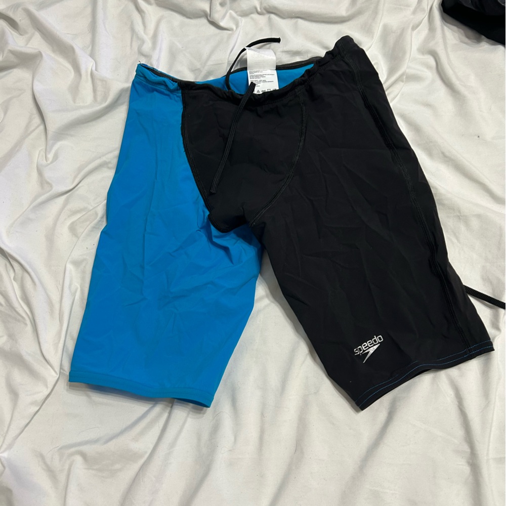 Speedo Men's Black and Blue tech jammers